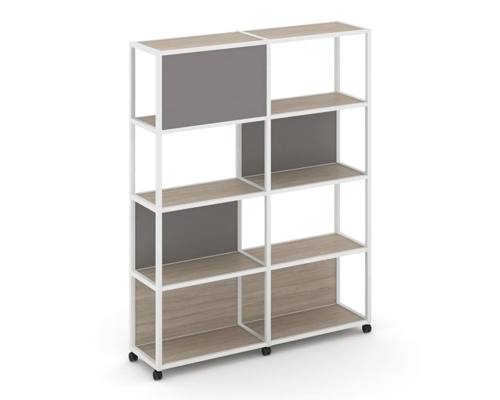 Стеллаж 5 уровней 2 секции VR.LT-STK-514.12 2370x400x2000 Шелф Мобайл / Shelf Mobile