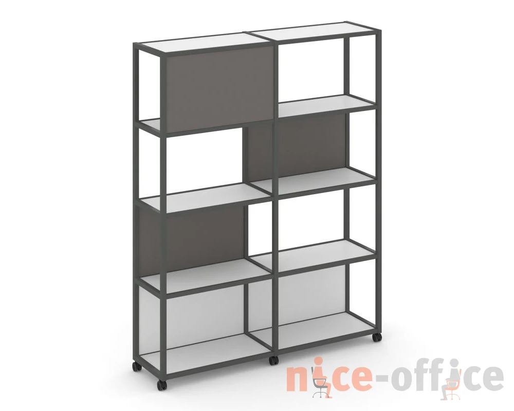 Стеллаж 5 уровней 2 секции VR.LT-STK-514.12 2370x400x2000 Шелф Мобайл / Shelf Mobile