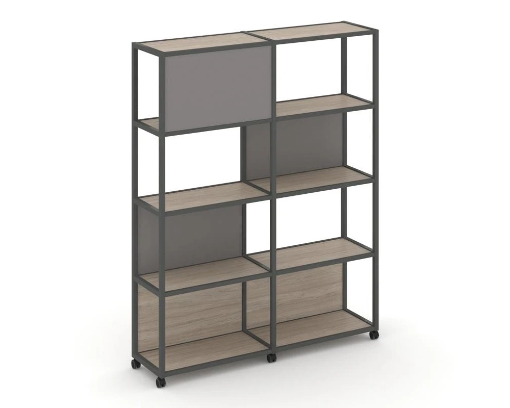 Стеллаж 5 уровней 2 секции VR.LT-STK-514.12 2370x400x2000 Шелф Мобайл / Shelf Mobile