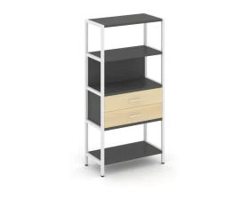 Односекционный стеллаж четырехярусный с ящиками 810х400х1613 Шелф Систем / Shelf System images