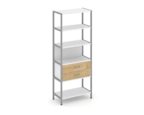 Односекционный стеллаж пятиярусный с ящиками 810х400х1980 Шелф Систем / Shelf System images