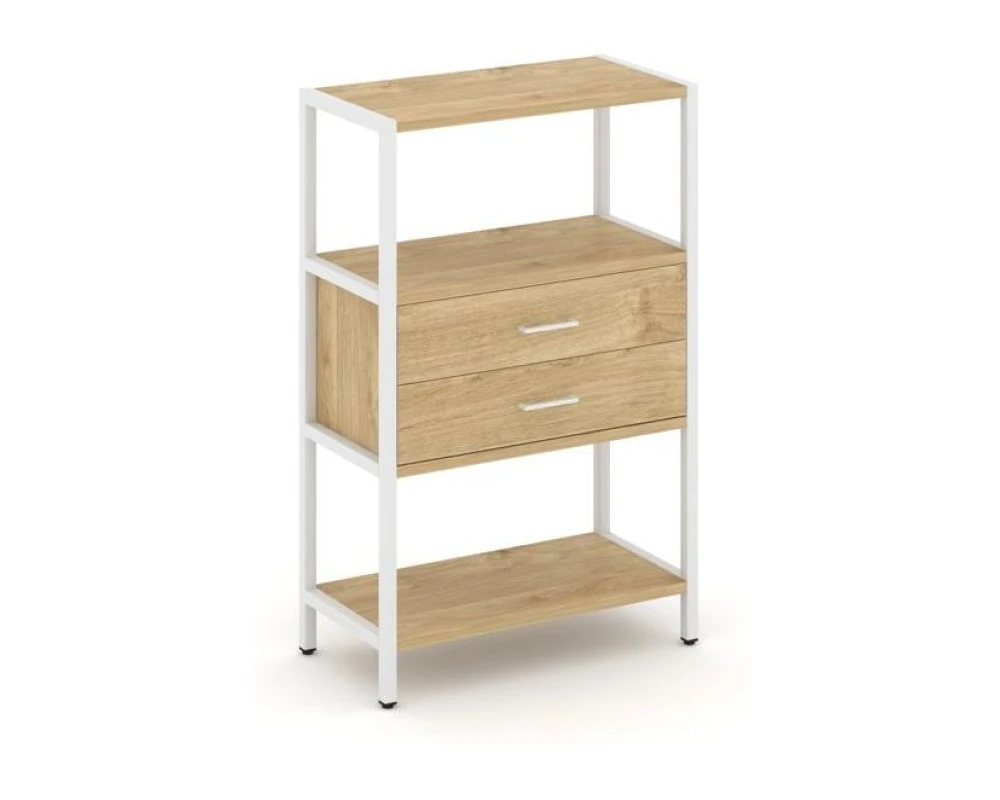 Односекционный стеллаж трехярусный с ящиками 810х400х1246 Шелф Систем / Shelf System