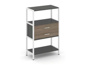 Односекционный стеллаж трехярусный с ящиками 810х400х1246 Шелф Систем / Shelf System images
