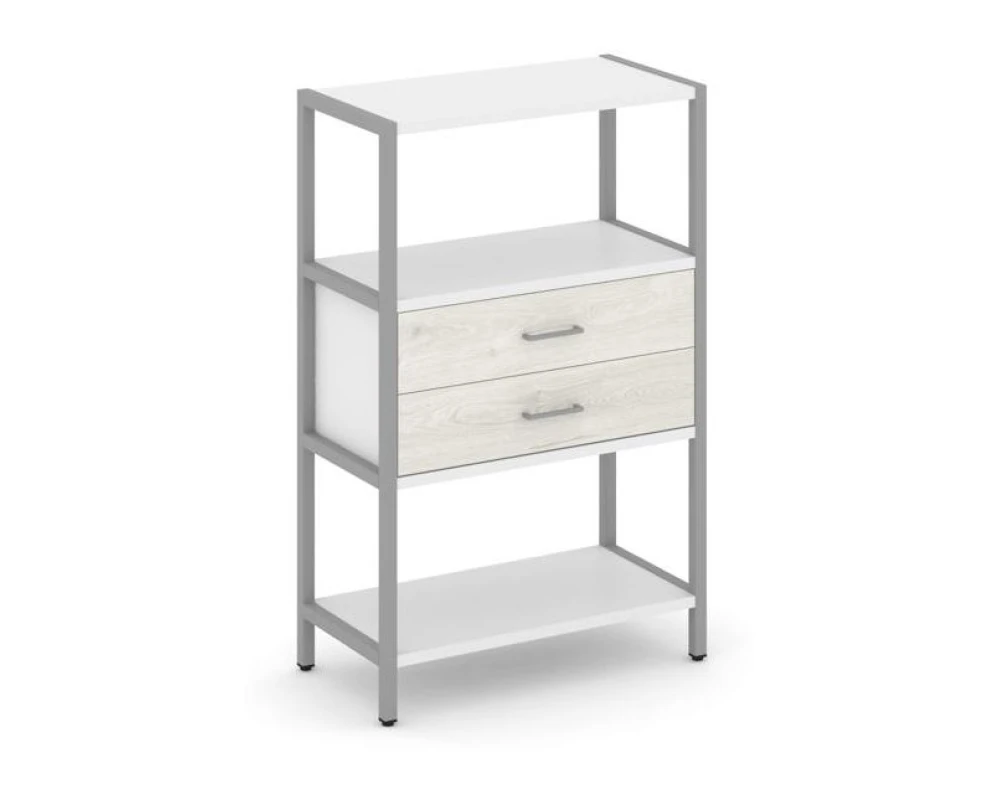Односекционный стеллаж трехярусный с ящиками 810х400х1246 Шелф Систем / Shelf System