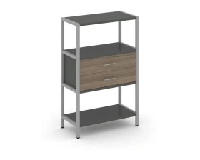 Односекционный стеллаж трехярусный с ящиками 810х400х1246 Шелф Систем / Shelf System images