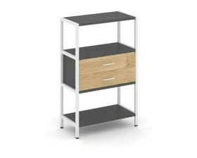 Односекционный стеллаж трехярусный с ящиками 810х400х1246 Шелф Систем / Shelf System images