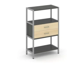 Односекционный стеллаж трехярусный с ящиками 810х400х1246 Шелф Систем / Shelf System images