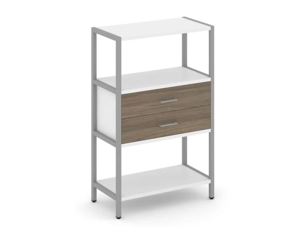 Односекционный стеллаж трехярусный с ящиками 810х400х1246 Шелф Систем / Shelf System