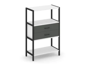 Односекционный стеллаж трехярусный с ящиками 810х400х1246 Шелф Систем / Shelf System images