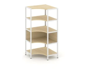 Односекционный угловой стеллаж четырехярусный 810х810х1613 Шелф Систем / Shelf System images