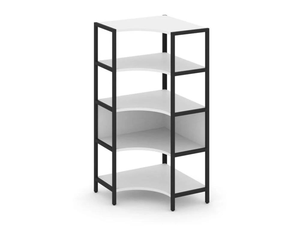 Односекционный угловой стеллаж четырехярусный 810х810х1613 Шелф Систем / Shelf System