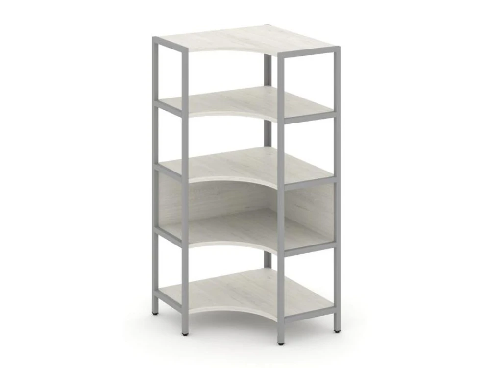 Односекционный угловой стеллаж четырехярусный 810х810х1613 Шелф Систем / Shelf System