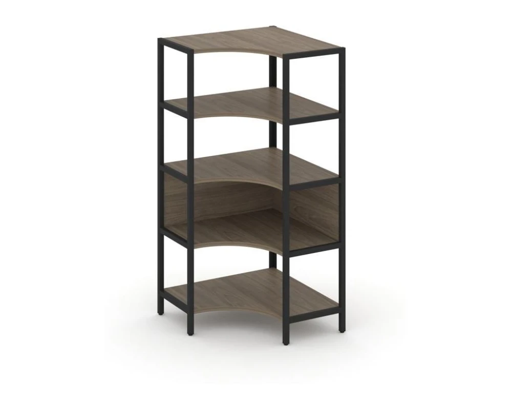Односекционный угловой стеллаж четырехярусный 810х810х1613 Шелф Систем / Shelf System