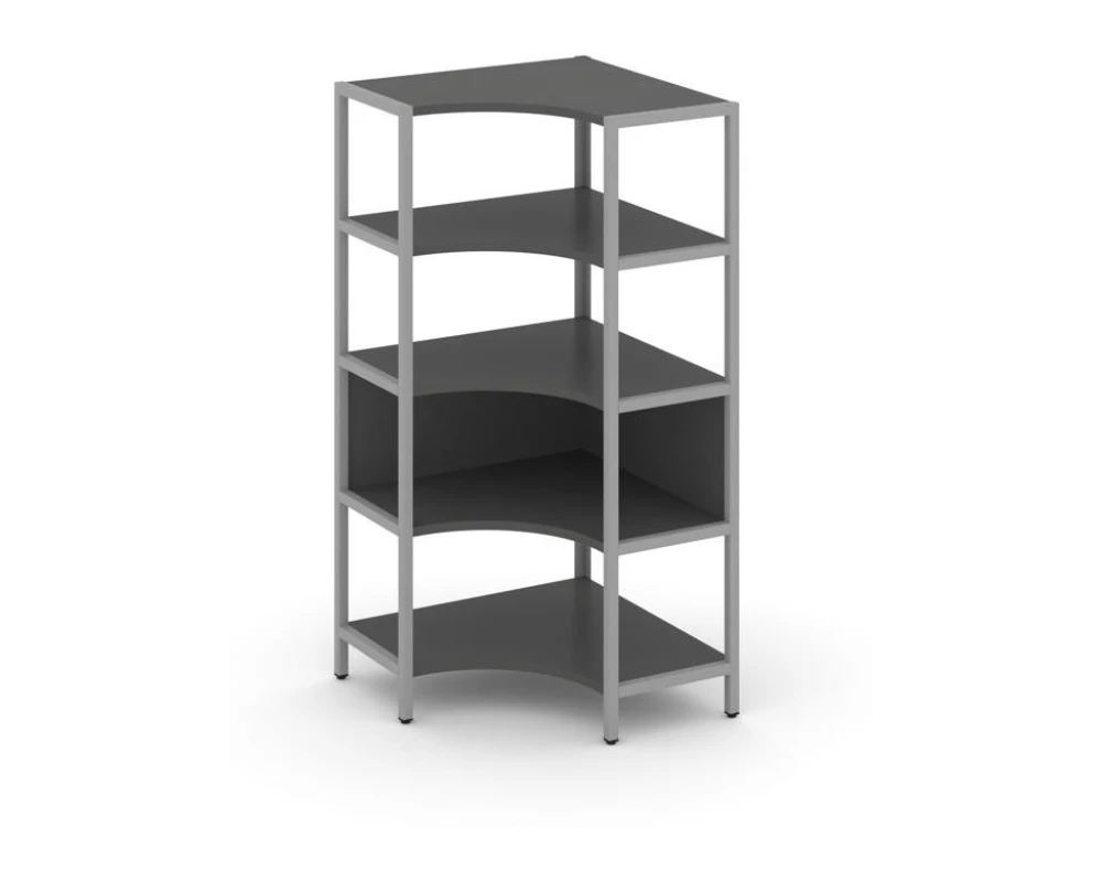 Односекционный угловой стеллаж четырехярусный 810х810х1613 Шелф Систем / Shelf System