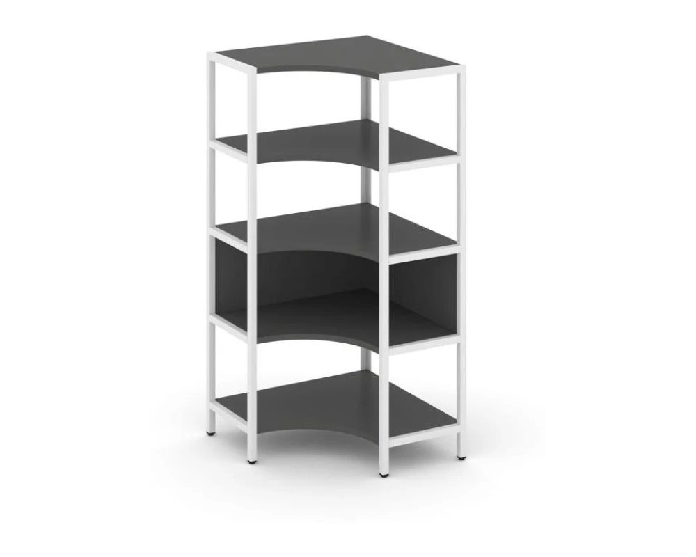 Односекционный угловой стеллаж четырехярусный 810х810х1613 Шелф Систем / Shelf System
