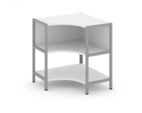 Односекционный угловой стеллаж двухярусный 810х810х879 Shelf System images