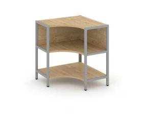 Односекционный угловой стеллаж двухярусный 810х810х879 Shelf System images