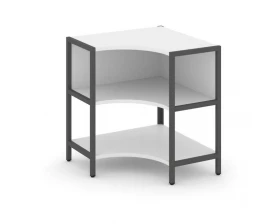 Односекционный угловой стеллаж двухярусный 810х810х879 Shelf System images