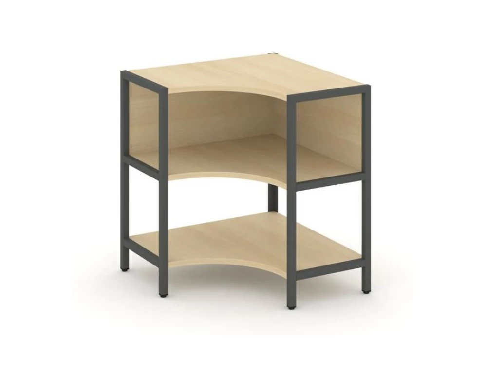 Односекционный угловой стеллаж двухярусный 810х810х879 Shelf System