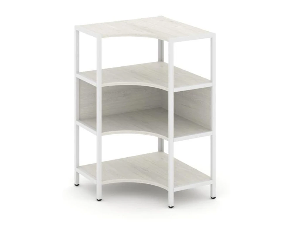 Односекционный угловой стеллаж трехярусный 810х810х1246 Шелф Систем / Shelf System