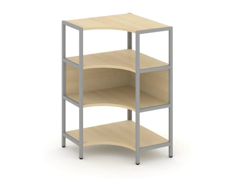 Односекционный угловой стеллаж трехярусный 810х810х1246 Шелф Систем / Shelf System