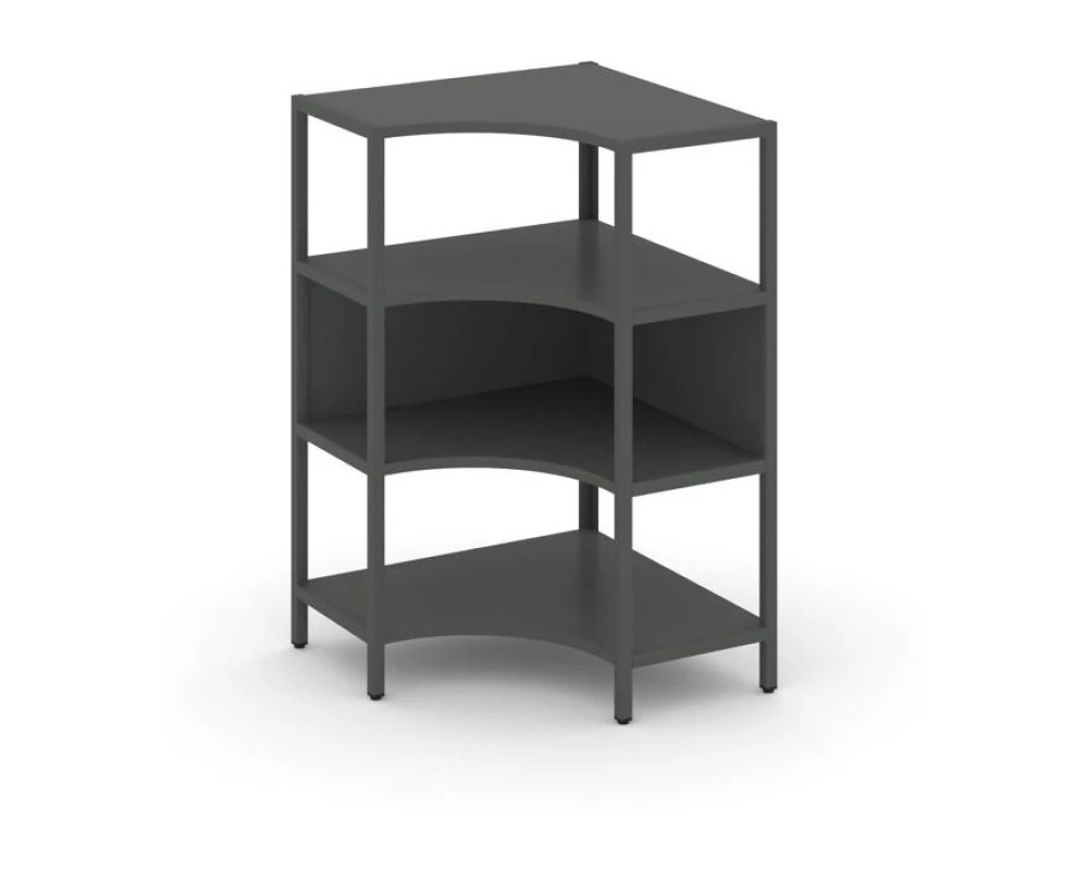 Односекционный угловой стеллаж трехярусный 810х810х1246 Шелф Систем / Shelf System