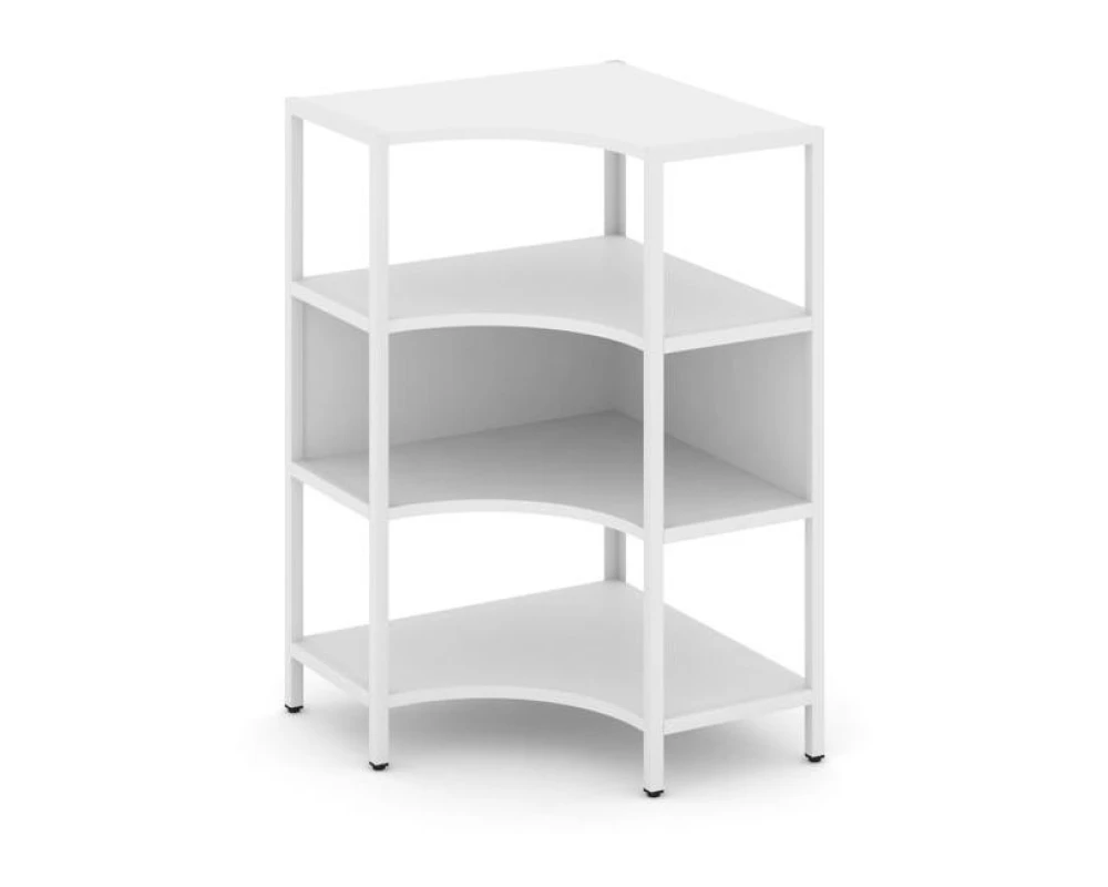 Односекционный угловой стеллаж трехярусный 810х810х1246 Шелф Систем / Shelf System