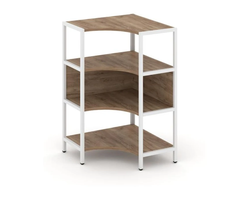 Односекционный угловой стеллаж трехярусный 810х810х1246 Шелф Систем / Shelf System