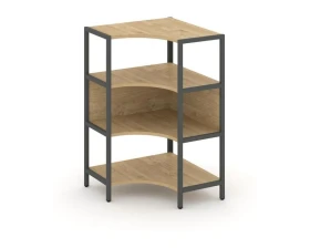 Односекционный угловой стеллаж трехярусный 810х810х1246 Шелф Систем / Shelf System images