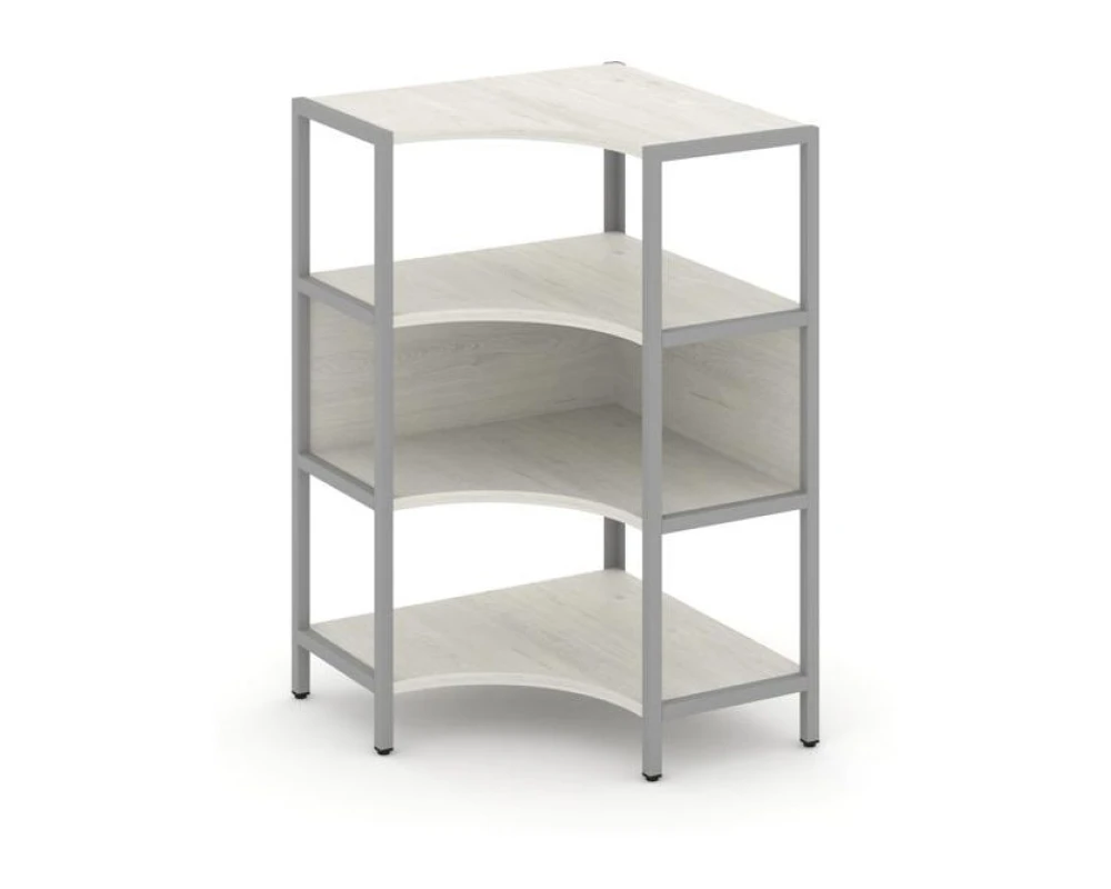 Односекционный угловой стеллаж трехярусный 810х810х1246 Шелф Систем / Shelf System