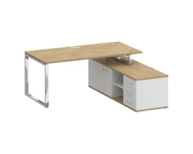 Стол для руководителя с опорной греденцией, правый 180 Шифт / Shift images