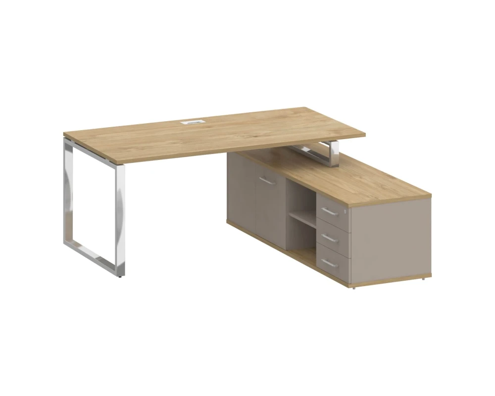 Стол для руководителя с опорной греденцией, правый 180 Шифт / Shift