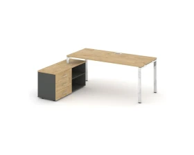 Стол письменный с греденцией левой на П-образном каркасе 1780x800x750 Стайл Проджект Директ Люкс / Style Project Direct Lux images