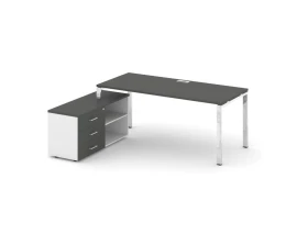 Стол письменный с греденцией левой на П-образном каркасе 1780x800x750 Стайл Проджект Директ Люкс / Style Project Direct Lux images