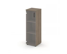 Шкаф средний узкий левый прозр. стекло 400x400x1203 Стайл Проджект / Style Project images