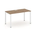 Дуб табак/Металл белый