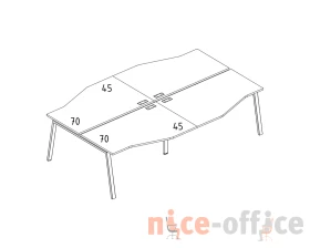 Станция на каркасе TRE со столами Техно 4х160 A4.PRO images