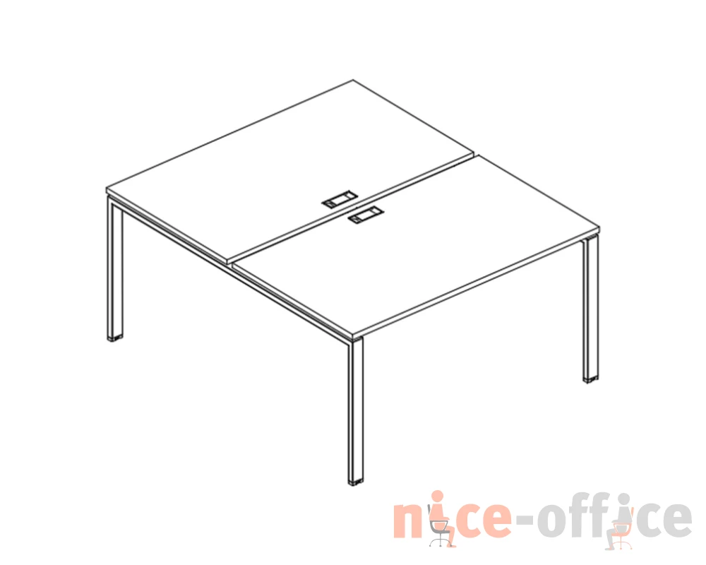 Станция рабочая на металлокаркасе UNO 2х140 A4.PRO