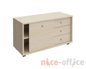 Тумба выкатная 3 ящика без замка дверь купе 120,2x50x66 Борн images