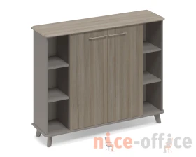 Шкаф средний полузакрытый греденция 150x44x122,4 Time Metal images