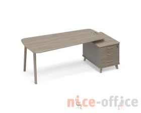 Стол на опорной тумбе малой (тип 3) WOOD Time Wood images