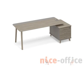 Стол правый комбинированный на тумбе малой (тип 1) WOOD Time Wood images
