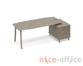 Стол руководителя на тумбе малой (тип 2) WOOD Time Wood images