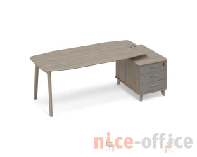 Стол руководителя на тумбе малой (тип 2) WOOD Time Wood images