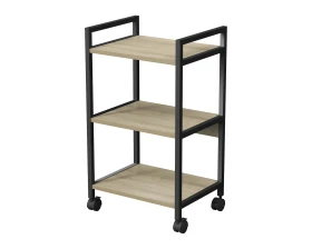 Стеллаж мобильный низкий 3 полки, широкий 455x350x790 КУБОС / CUBOS images
