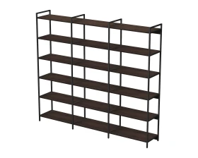 Стеллаж высокий тройной 6 полок, широкий 2360x400x2080 Кубос / Cubos images