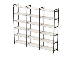 Стеллаж высокий тройной 6 полок, широкий 2360x400x2080 Кубос / Cubos images