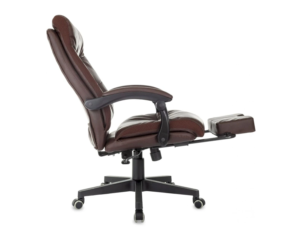 Кресло Бюрократ CH-824MSG-BF Экокожа, Коричневый