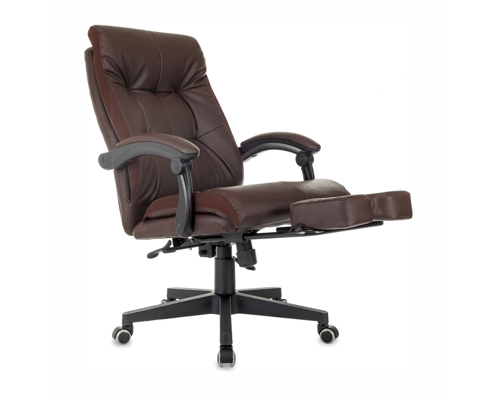 Кресло Бюрократ CH-824MSG-BF Экокожа, Коричневый