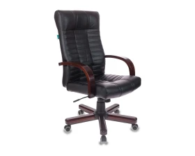 Кресло Бюрократ KB-10WALNUT Экокожа, Черный images